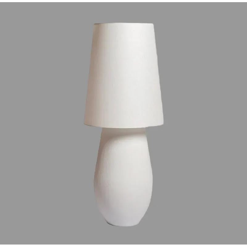 White table lamp with a plain background