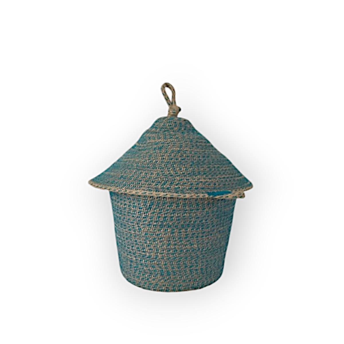 Chinat Jute Basket With Lid
