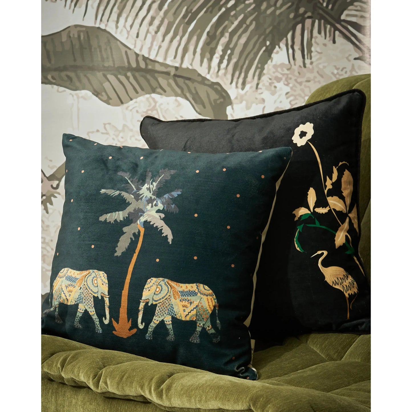 Elephant's Palm - Velvet Cushion