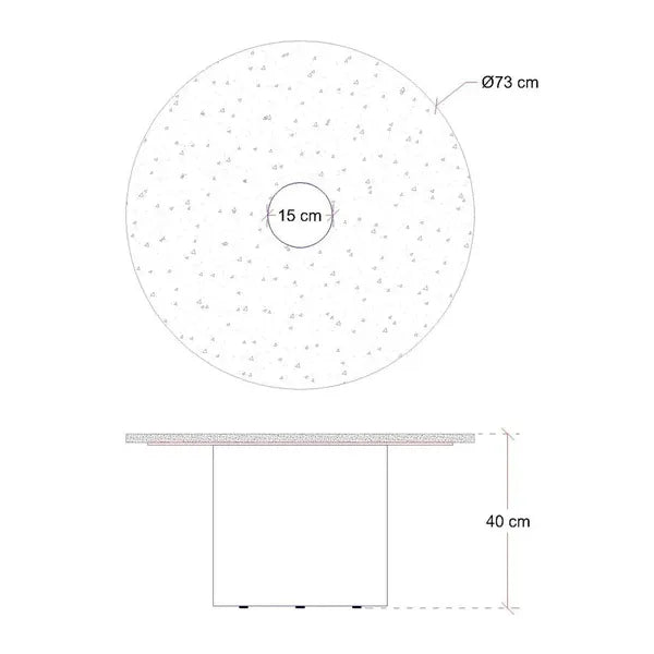 The Classic Travertine (Black Round Base)