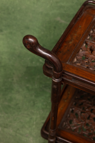 Indian Carved Hardwood Serving Table Indian Carved Hardwood Serving Table