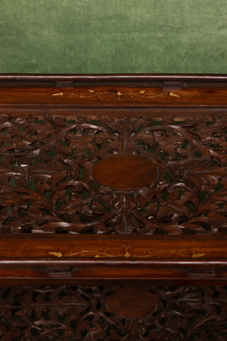 Indian Carved Hardwood Serving Table Indian Carved Hardwood Serving Table
