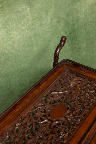 Indian Carved Hardwood Serving Table Indian Carved Hardwood Serving Table