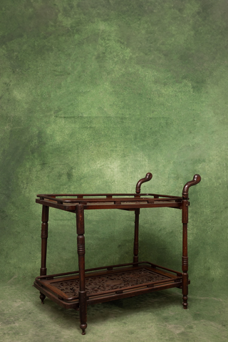 Indian Carved Hardwood Serving Table Indian Carved Hardwood Serving Table