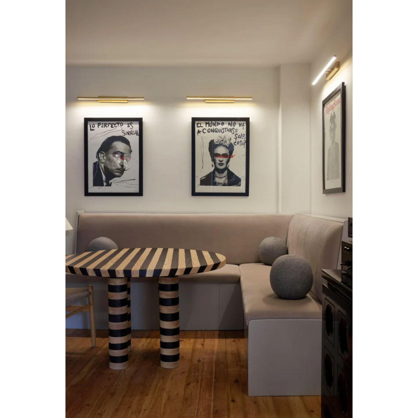Striped Rounded Dining Table