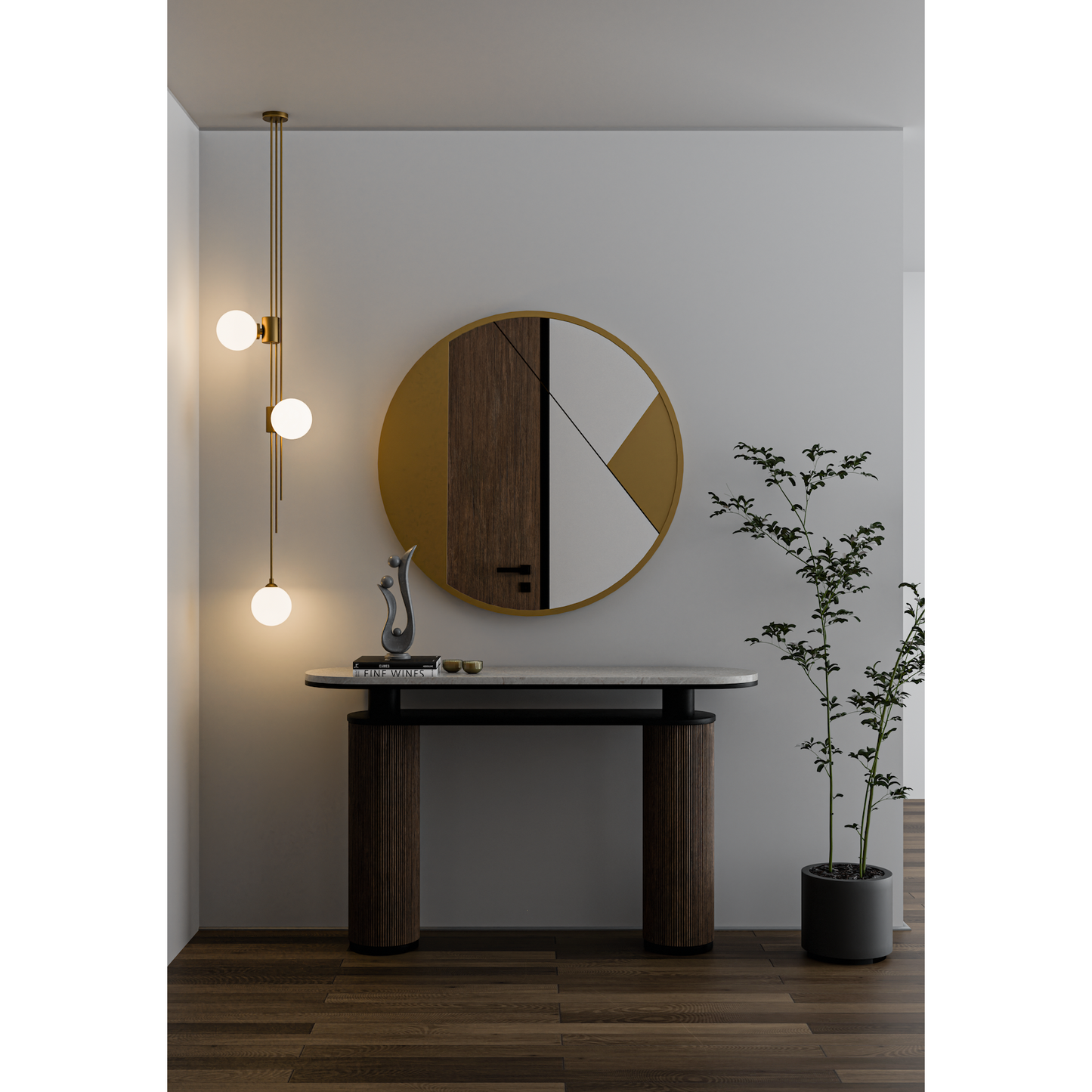 Abstract Decorative Wall Mirror