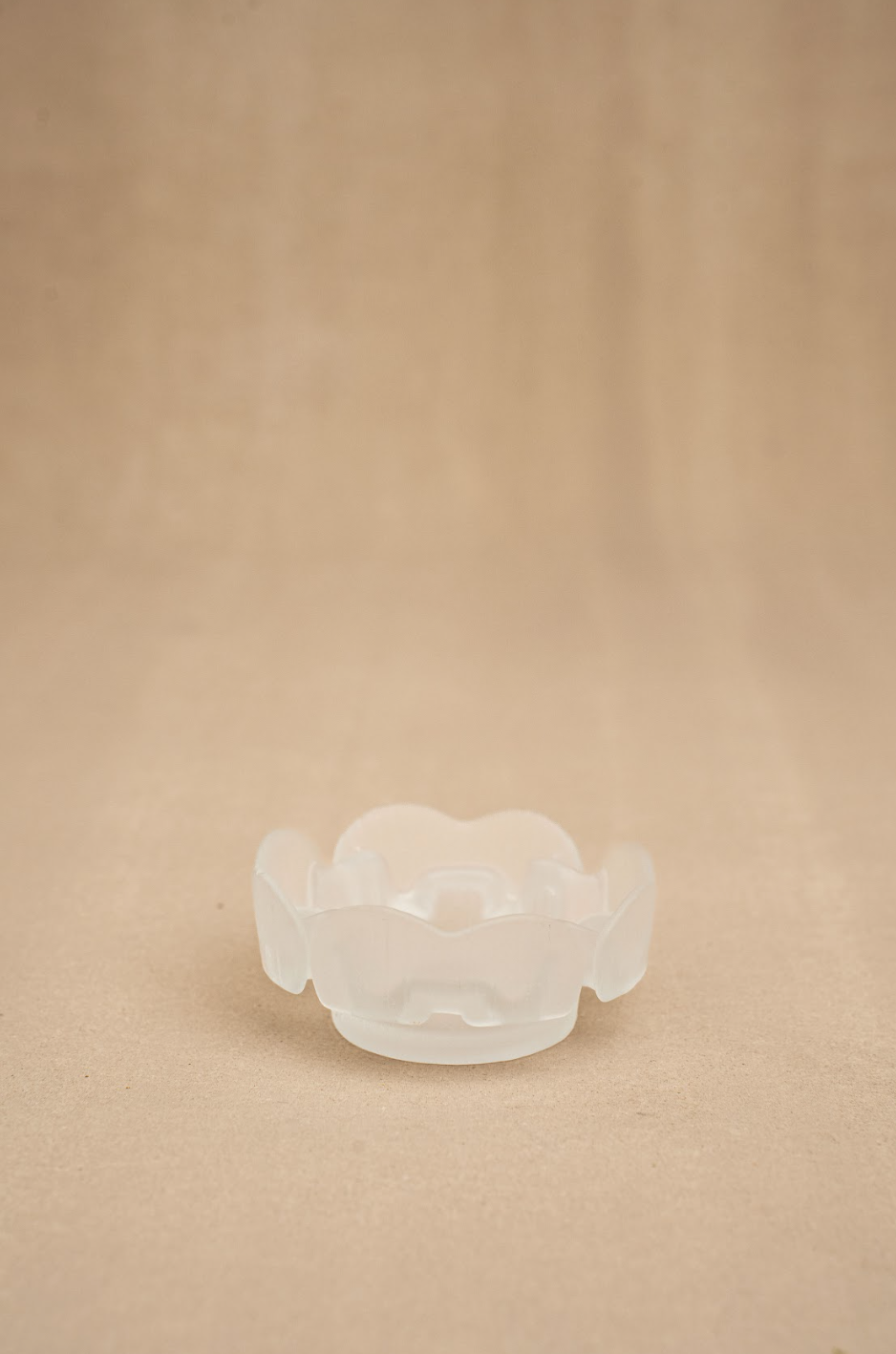 Flower Shape Frosty Glass Centerpiece