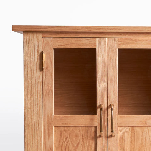 Glass Window Oak Buffet Glass Window Oak Buffet