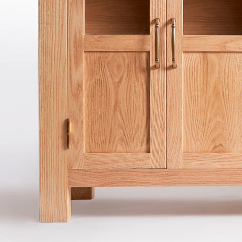 Glass Window Oak Buffet Glass Window Oak Buffet