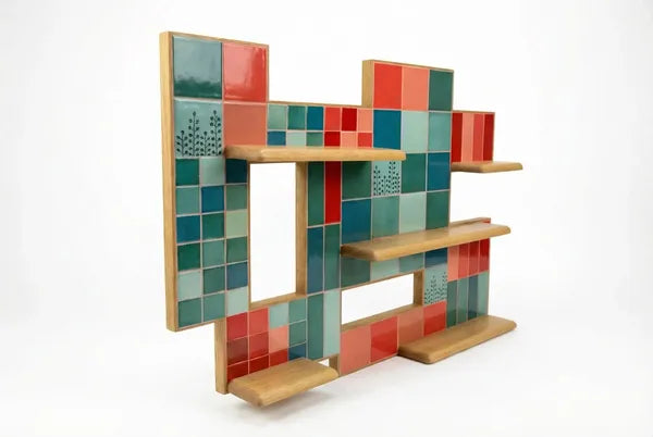 Pixel Tiles Shelf - Wall Art Organizer