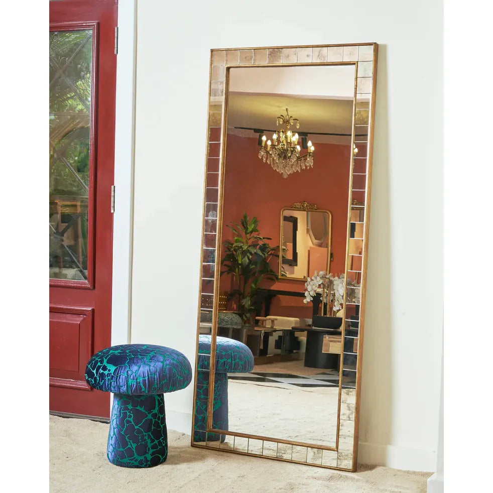 Antiqued Tiled Wall Mirror