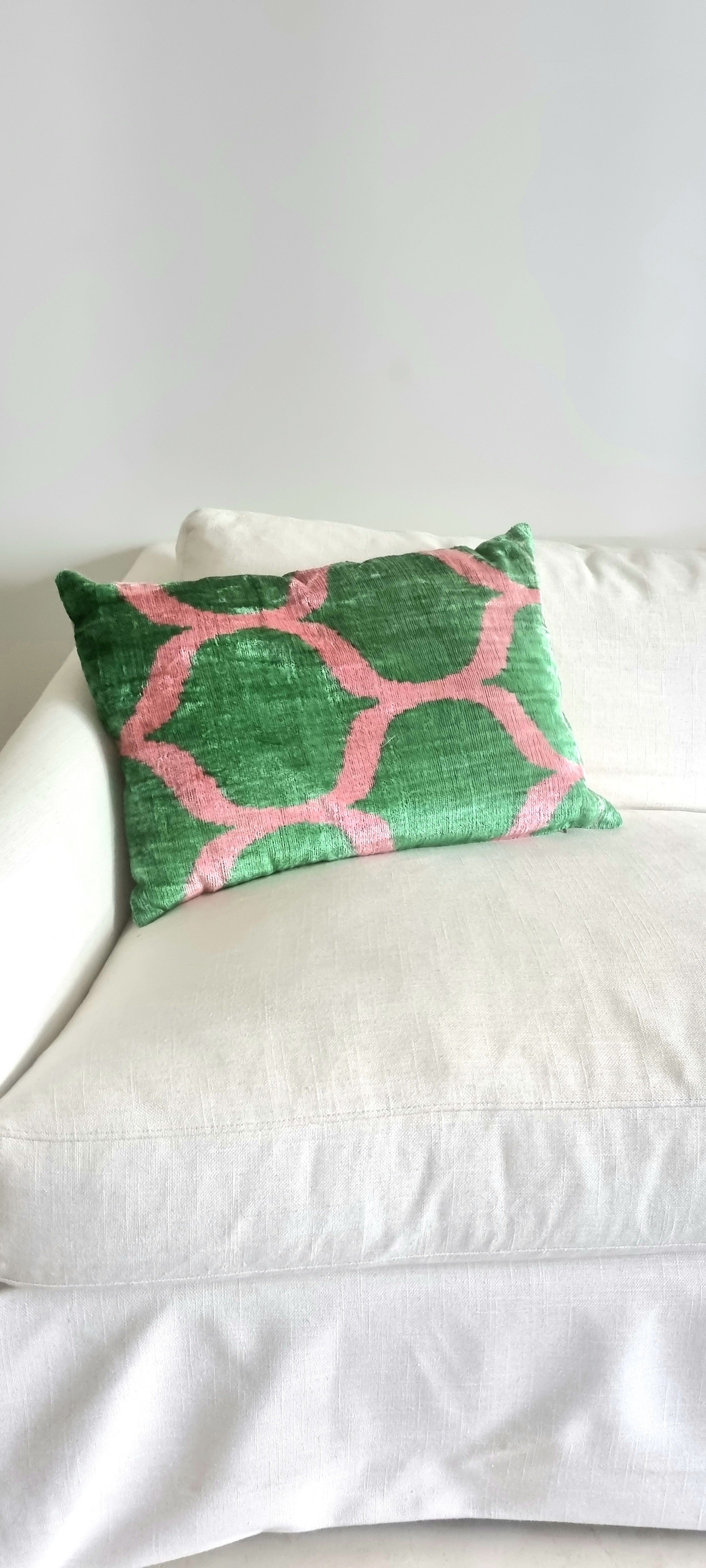 Pink and Green Ottoman - Maison Turk- The Mob Collective Pink and Green Ottoman - Maison Turk- The Mob Collective