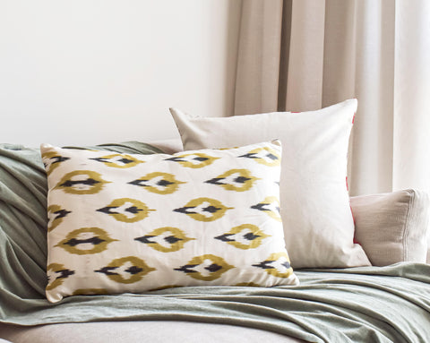 Yellow Feather Cushion - Maison Turk- The Mob Collective Yellow Feather Cushion - Maison Turk- The Mob Collective