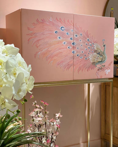 Pink Peacock Cabinet Pink Peacock Cabinet