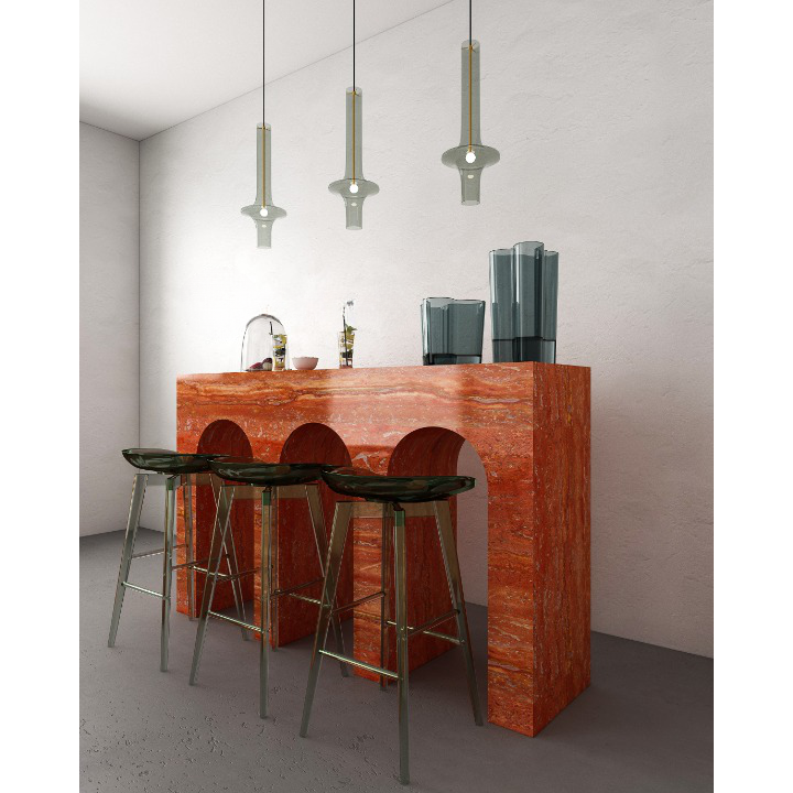 Red Travertine Bar