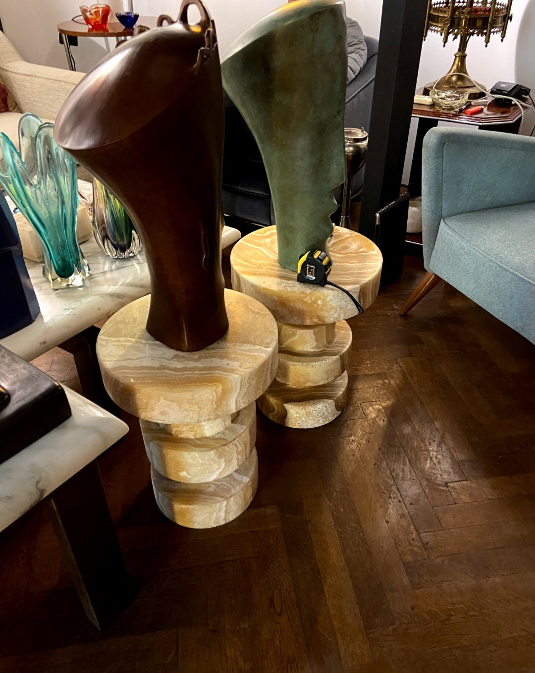 Alabaster Side Tables - Third Space- The Mob Collective Alabaster Side Tables - Third Space- The Mob Collective