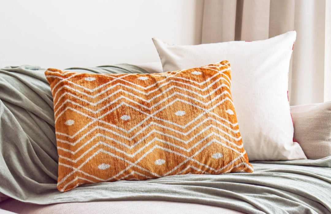 Orange Diamond Cushion - Maison Turk- The Mob Collective Orange Diamond Cushion - Maison Turk- The Mob Collective