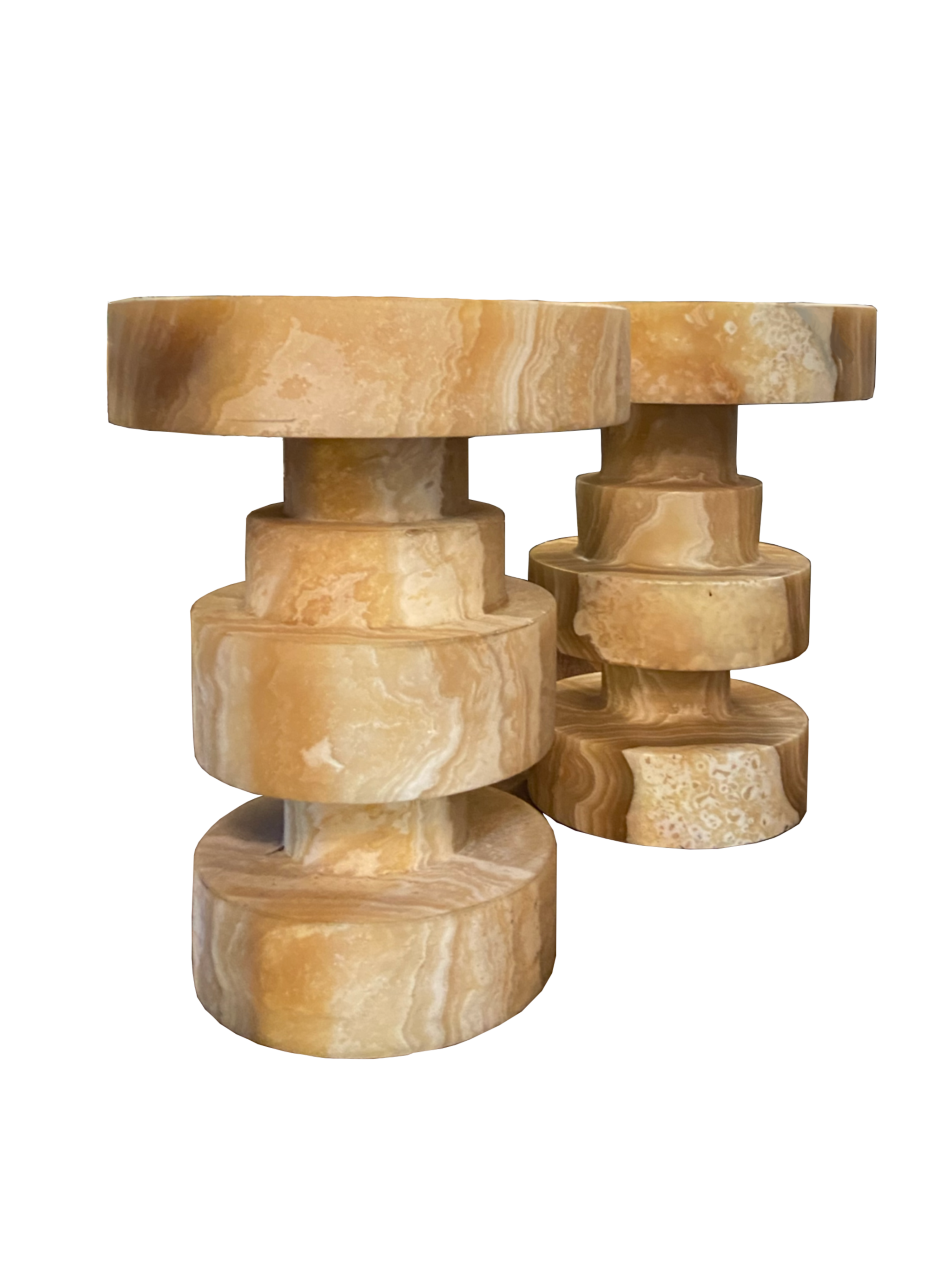 Alabaster Side Tables - Third Space- The Mob Collective Alabaster Side Tables - Third Space- The Mob Collective