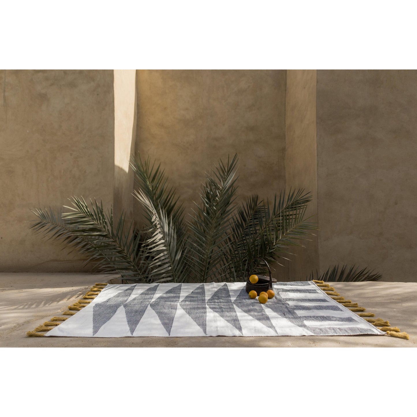 Black Cascade Rug - Kiliim- The Mob Collective