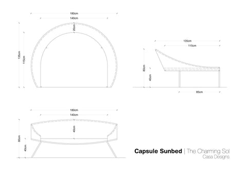 Capsule Sunbed - CASA Designs- The Mob Collective Capsule Sunbed - CASA Designs- The Mob Collective