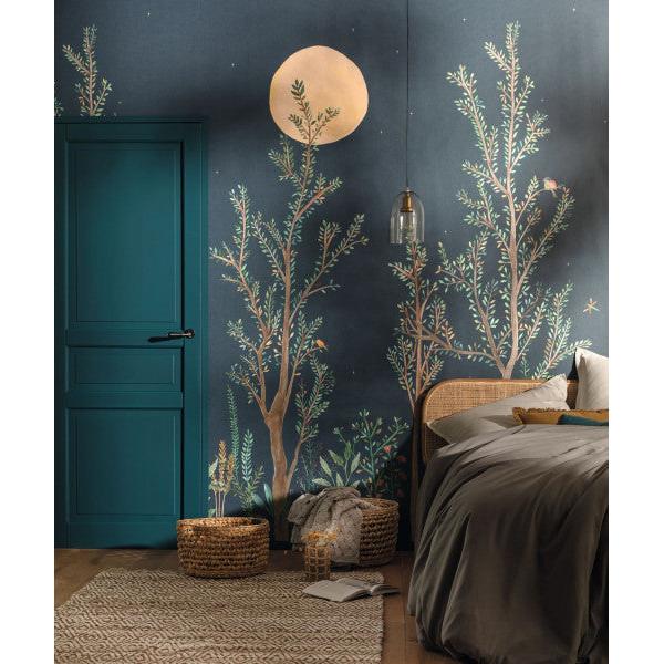 Casamance Green Life Midnight Walk - Design Emporium- The Mob Collective