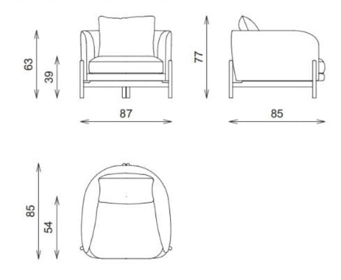 Portofino Round Archair Boucle - The Mob Collective- The Mob Collective Portofino Round Archair Boucle - The Mob Collective- The Mob Collective