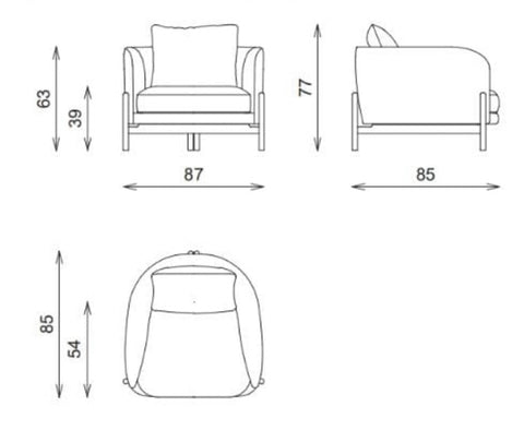 Portofino Round Archair Boucle - The Mob Collective- The Mob Collective Portofino Round Archair Boucle - The Mob Collective- The Mob Collective