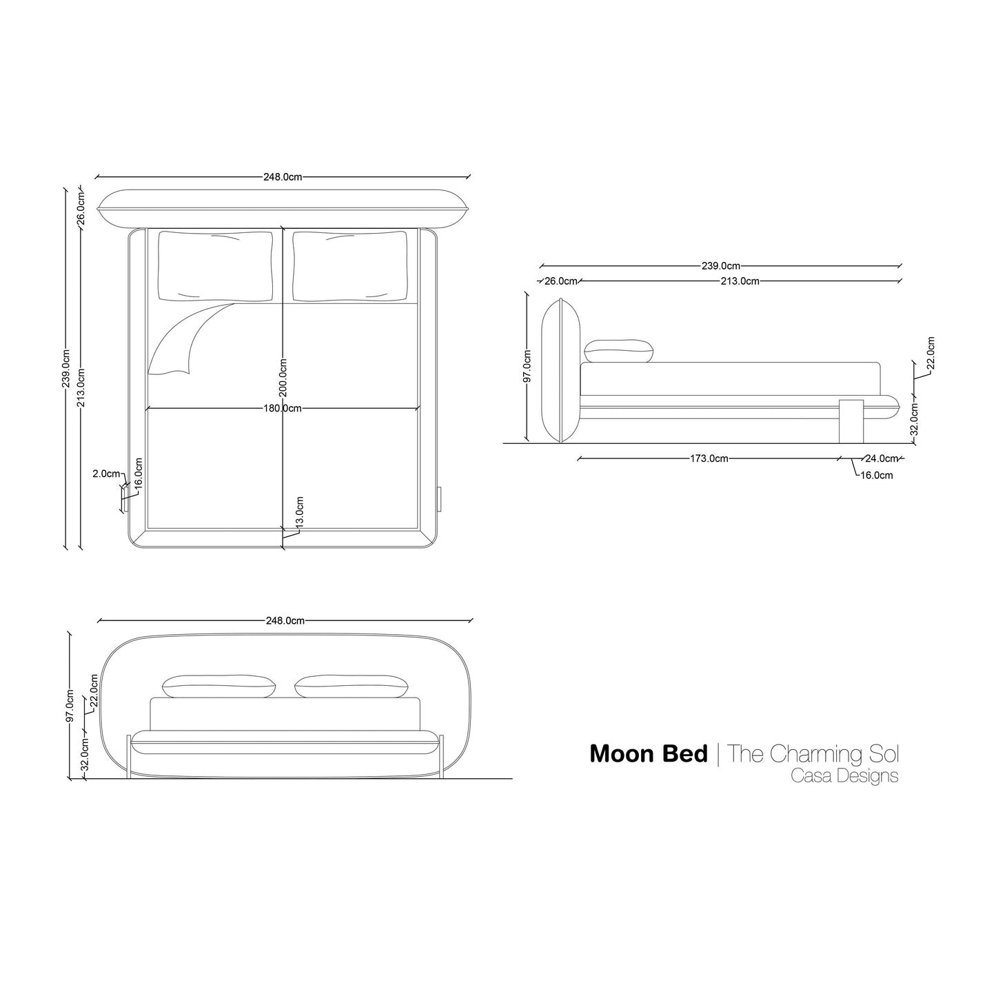 Moon Bed - CASA Designs- The Mob Collective
