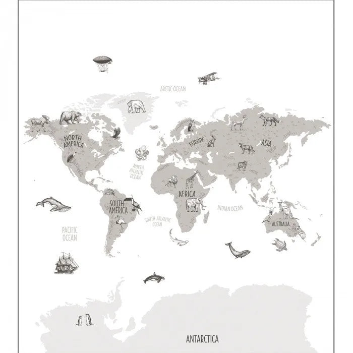 Casamance Our Planet World Map - Design Emporium- The Mob Collective