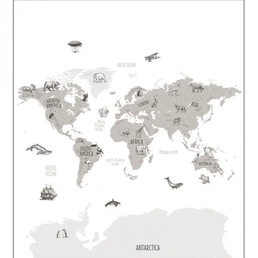 Casamance Our Planet World Map - Design Emporium- The Mob Collective