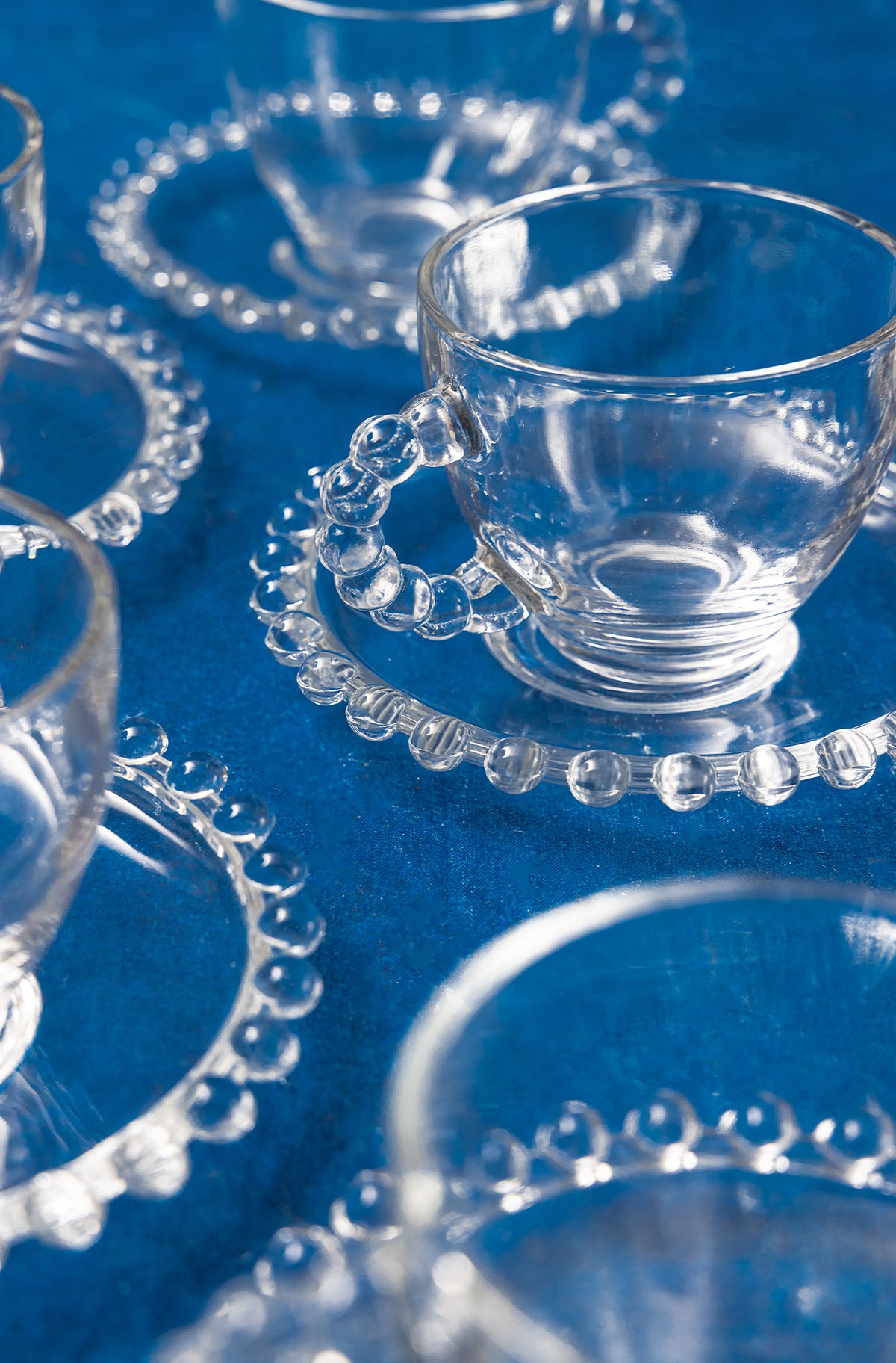 Candlewick Imperial Glasses with Saucers Set