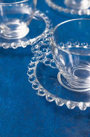 Candlewick Imperial Glasses with Saucers Set