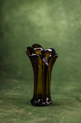 Mid-Century Modern Amber Murano Vase