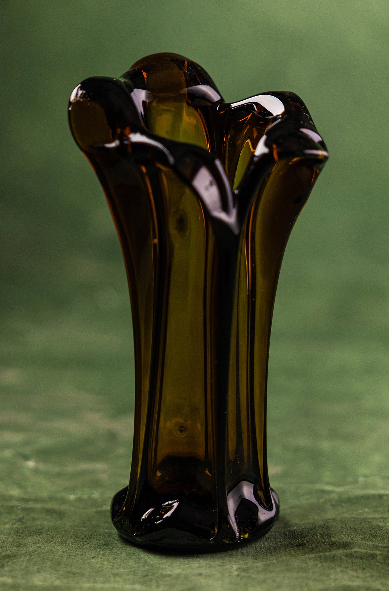Mid-Century Modern Amber Murano Vase