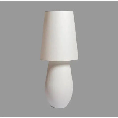 White table lamp with a plain background
