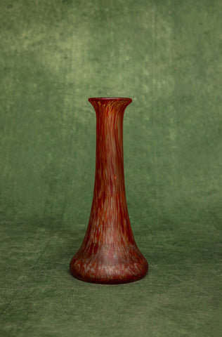 Red Marbled Vase, Designed by Legras & Cie