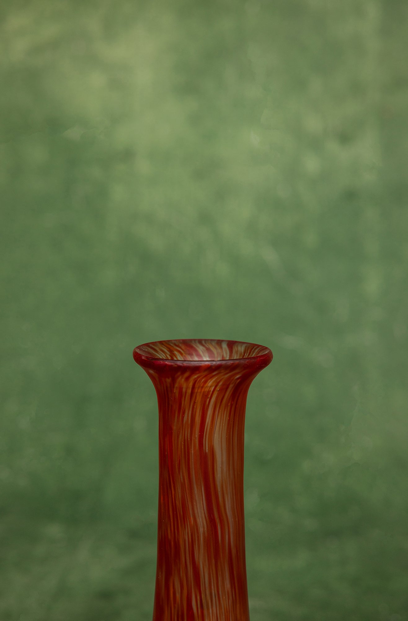 Red Marbled Vase, Designed by Legras & Cie