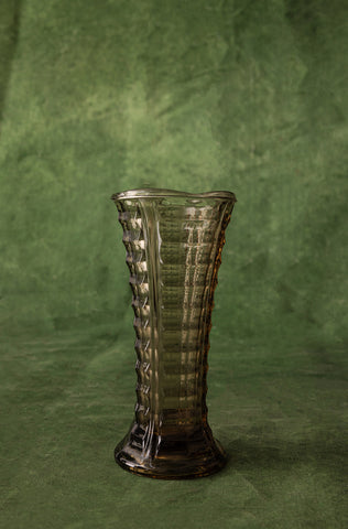 Fidenza Smoked Glass Trumpet Vase