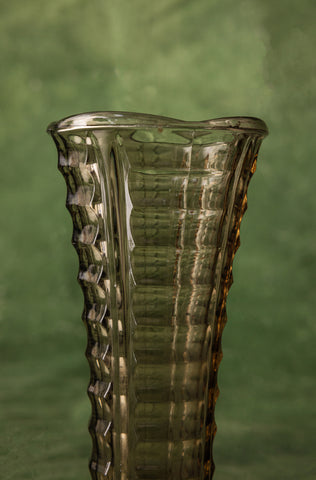 Fidenza Smoked Glass Trumpet Vase