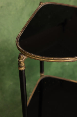 Pair of '70s Regency Three Tiered Side Tables