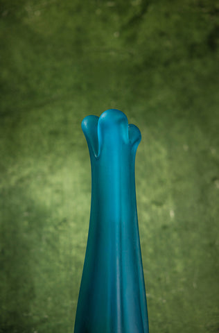 Mid-Century Soothing Blue Murano Vase