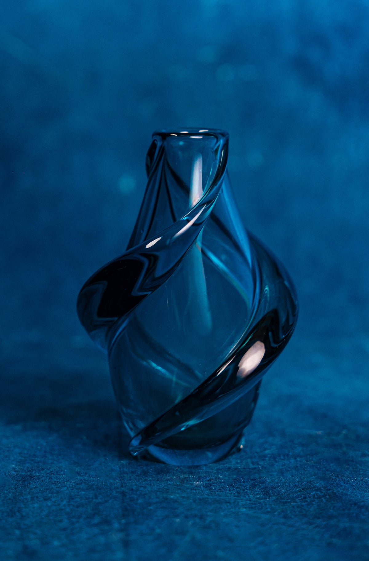 Mid Century Art Glass Vase Designed by Frantisek Zemek for Železny Brod