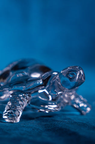 Eclectic Hand-Blown Glass Tortoise Sculptures