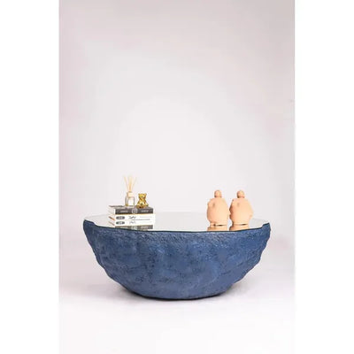 The Reflective Blue Rock Table - August- The Mob Collective
