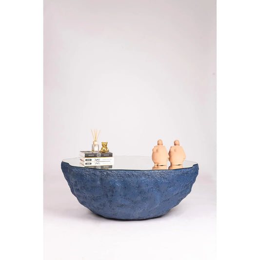 The Reflective Blue Rock Table - August- The Mob Collective