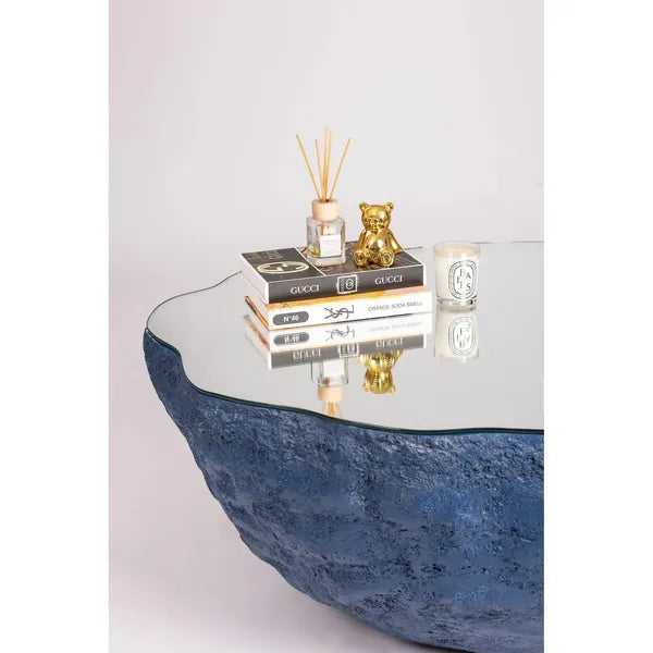 The Reflective Blue Rock Table - August- The Mob Collective