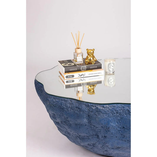 The Reflective Blue Rock Table - August- The Mob Collective