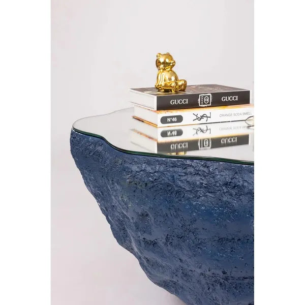 The Reflective Blue Rock Table - August- The Mob Collective