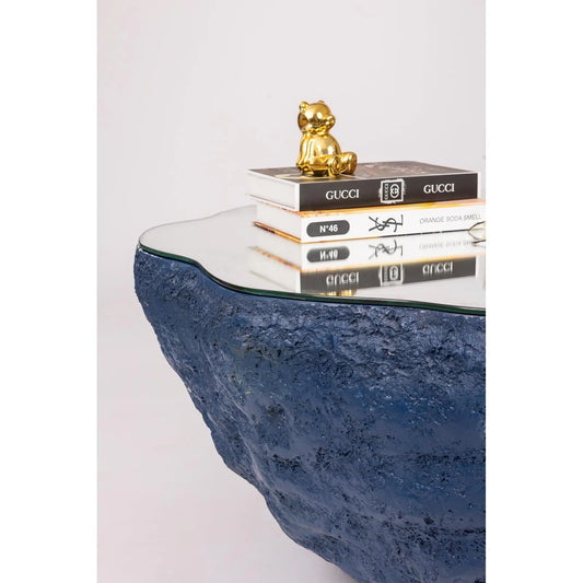 The Reflective Blue Rock Table - August- The Mob Collective