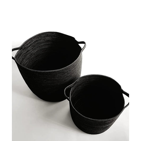 Black Storage and Laundry basket with Handles